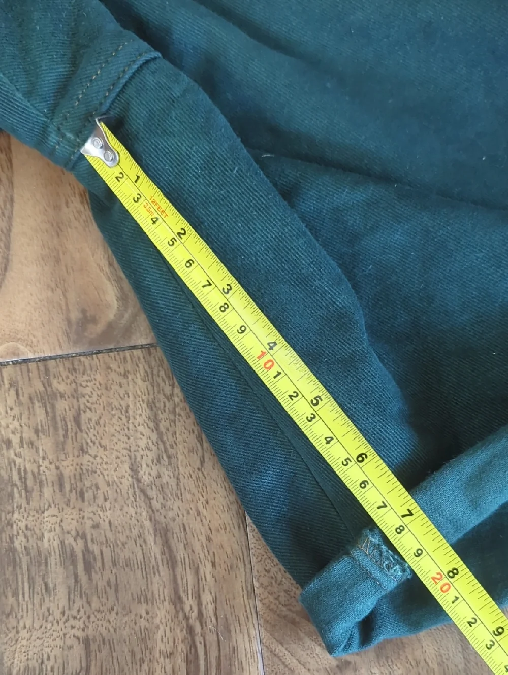Marithe Francois Girbaud Green Vintage Roll-Cuff Women's Bermuda Shorts